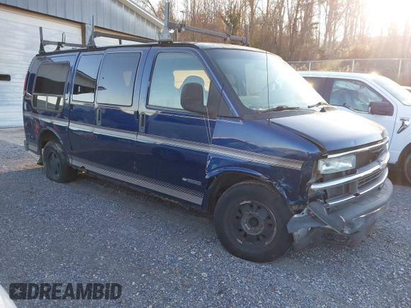 2002 Chevrolet Chevy Van z VIN 1GBFG15M421125415, wystawiony jako IAAI lot #41125944 z przebiegiem 130 600 mil mil oraz . Historia ofert i sprzedaży dostępna na DreamBid. Obrazek 1.