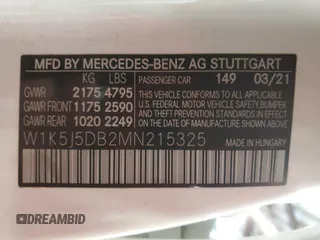 2021 Mercedes-Benz CLA 45 AMG with VIN W1K5J5DB2MN215325, listed as a Copart auction lot 82119754 with 51,071 mi miles and Clean Title. Bid and sale history available at DreamBid. Image 12.