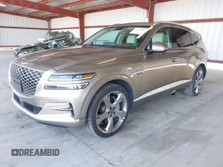2021 Genesis GV80 with VIN KMUHCESC5MU031187, listed as a IAAI auction lot 42003804 with 65,909 mi miles and . Bid and sale history available at DreamBid. Image 2.