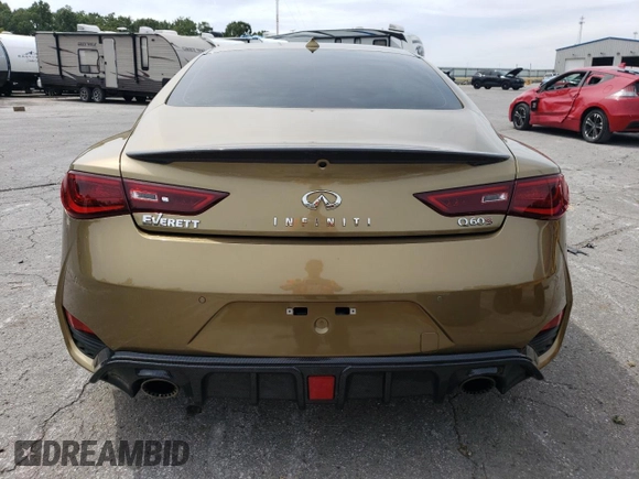 2017 Infiniti Q60 Red Sport 400 with VIN JN1FV7EK4HM610568, listed as a Copart auction lot 68571684 with 37,121 mi miles and Salvage Title. Bid and sale history available at carsss.com. Image 6.
