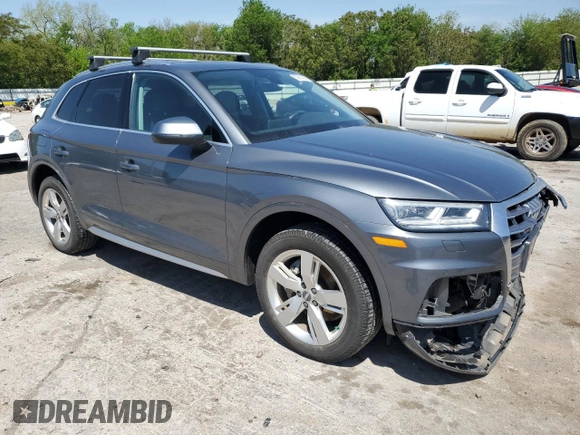 2018 Audi Q5 Premium Plus with VIN WA1BNAFYXJ2056895, listed as a Copart auction lot 52614905 with 87,456 mi miles and Salvage title. Bid and sale history available at DreamBid. Image 4.