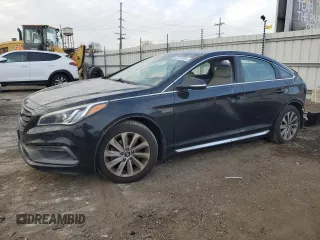 2016 Hyundai Sonata Sport with VIN 5NPE34AF7GH269455, listed as a Copart auction lot 89130425 with 129,830 mi miles and Salvage Title. Bid and sale history available at carsss.com. Image 1.