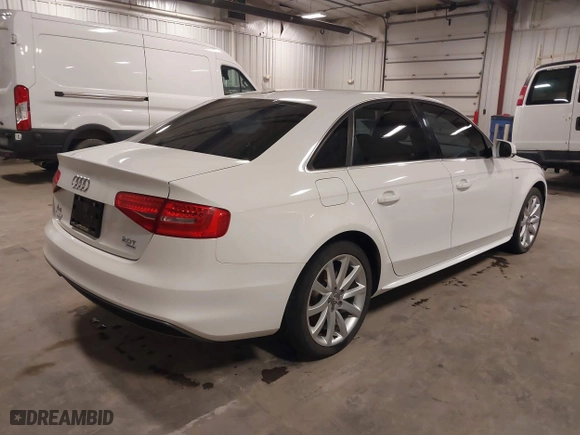 2014 Audi A4 Premium with VIN WAUBFAFL4EN000461, listed as a IAAI auction lot 41918972 with 137,242 mi miles. Bid and sale history available at carsss.com. Image 4.