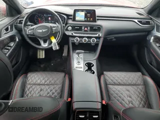 2019 Genesis G70 Dynamic with VIN KMTG34LE2KU021837, listed as a Copart auction lot 57754815 with 41,586 mi miles and Salvage title. Bid and sale history available at DreamBid. Image 8.