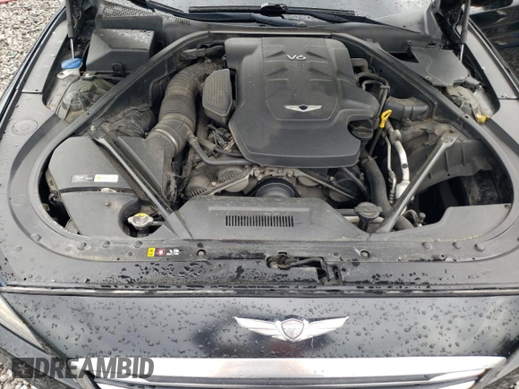 2017 Genesis G80 3.8L with VIN KMHGN4JE7HU201735, listed as a Copart auction lot 54178545 with 153,537 mi miles and Salvage title. Bid and sale history available at DreamBid. Image 11.