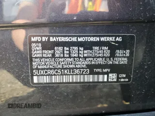 2019 BMW X5 xDrive40i with VIN 5UXCR6C51KLL36723, listed as a Copart auction lot 47680785 with 0 mi miles and Salvage Title. Bid and sale history available at carsss.com. Image 13.