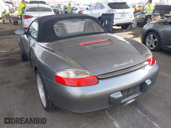 2001 Porsche Boxster S with VIN WP0CB29801U664241, listed as a IAAI auction lot 42046532 with 99,850 mi miles. Bid and sale history available at carsss.com. Image 3.