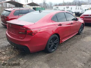 2020 Acura TLX w/Advance Pkg with VIN 19UUB3F80LY000159, listed as a IAAI auction lot 41677292 with 17,113 mi miles. Bid and sale history available at carsss.com. Image 4.