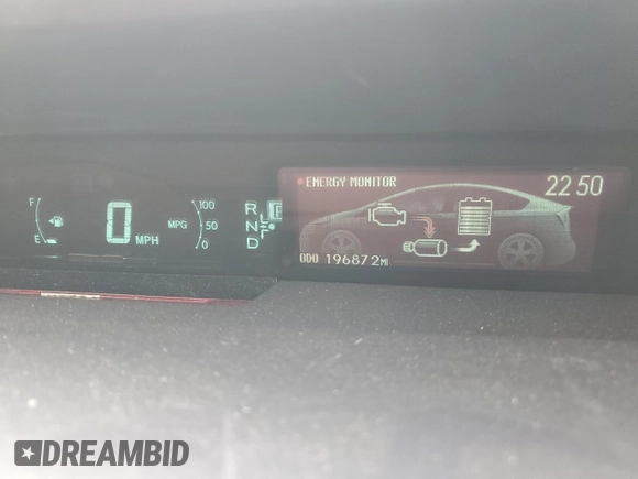 2012 Toyota Prius One with VIN JTDKN3DU6C5477032, listed as a Copart auction lot 51830945 with 196,872 mi miles and Salvage Title. Bid and sale history available at carsss.com. Image 9.