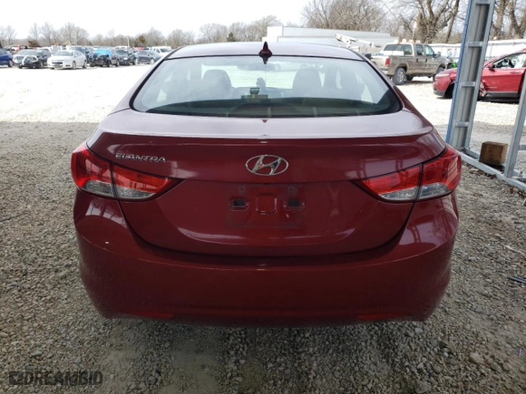 2012 Hyundai Elantra GLS with VIN KMHDH4AE3CU302841, listed as a Copart auction lot 49532255 with 127,808 mi miles and Salvage Title. Bid and sale history available at carsss.com. Image 6.