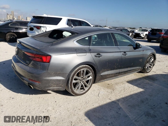 2018 Audi A5 Sportback Premium Plus with VIN WAUENCF58JA003460, listed as a Copart auction lot 70032583 with 49,262 mi miles. Bid and sale history available at carsss.com. Image 3.
