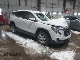 2023 GMC Terrain SLE with VIN 3GKALTEG5PL238074, listed as a IAAI auction lot 41592372 with 64,148 mi miles. Bid and sale history available at carsss.com. Image 1.