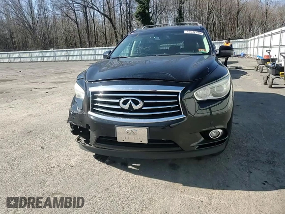 2013 Infiniti JX35 with VIN 5N1AL0MM0DC332268, listed as a Copart auction lot 48032795 with 150,219 mi miles and Salvage Title. Bid and sale history available at DreamBid. Image 12.