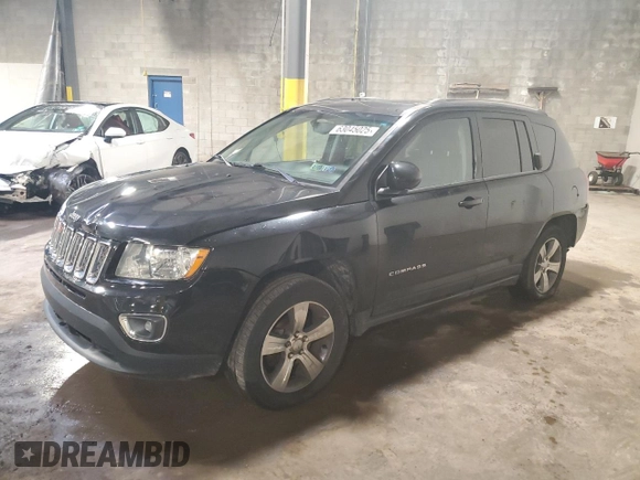 2017 Jeep Compass Latitude with VIN 1C4NJDEB6HD168072, listed as a Copart auction lot 63045025 with 82,975 mi miles and Salvage title. Bid and sale history available at DreamBid. Image 1.