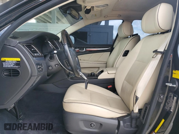 2016 Hyundai Equus Ultimate with VIN KMHGH4JH6GU104963, listed as a Copart auction lot 52130255 with 93,706 mi miles and Salvage Title. Bid and sale history available at DreamBid. Image 7.