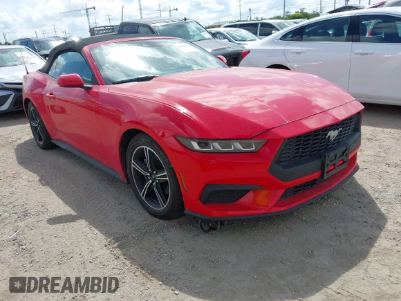 2024 Ford Mustang EcoBoost z VIN 1FAGP8UHXR5113078, wystawiony jako IAAI lot #42594668 z przebiegiem 41 285 mil mil oraz . Historia ofert i sprzedaży dostępna na DreamBid. Obrazek 1.