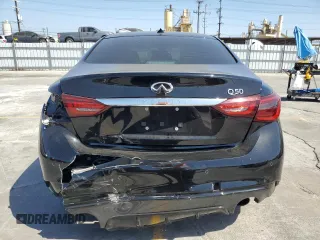 2021 Infiniti Q50 Signature Edition with VIN JN1EV7CP7MM700303, listed as a Copart auction lot 58534285 with 44,081 mi miles and Salvage title. Bid and sale history available at DreamBid. Image 6.