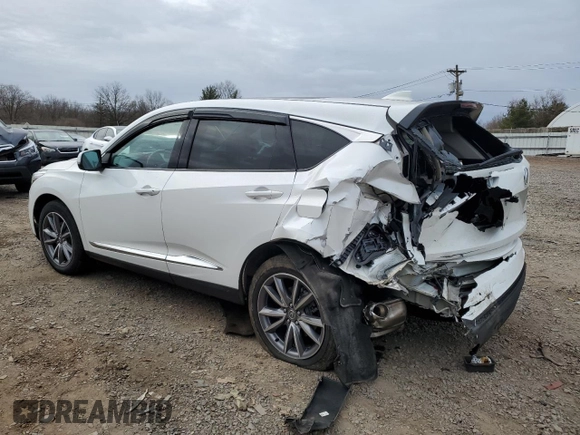 2021 Acura RDX Technology with VIN 5J8TC2H51ML046667, listed as a Copart auction lot 47938195 with 44,444 mi miles and Salvage title. Bid and sale history available at DreamBid. Image 2.