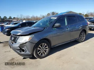 2016 Nissan Pathfinder S with VIN 5N1AR2MN5GC667968, listed as a Copart auction lot 89003405 with 156,253 mi miles and Salvage Title. Bid and sale history available at carsss.com. Image 1.