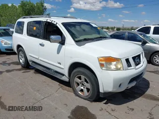 2008 Nissan Armada SE z VIN 5N1AA08CX8N609932, wystawiony jako IAAI lot #42413636 z przebiegiem 274 898 mil mil oraz . Historia ofert i sprzedaży dostępna na DreamBid. Obrazek 1.
