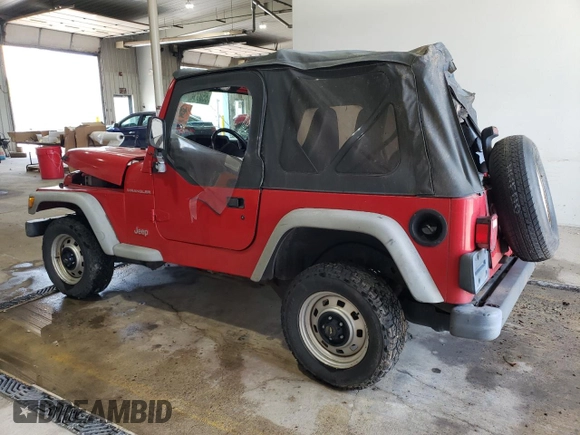 2001 Jeep Wrangler SE with VIN 1J4FA29P91P331908, listed as a Copart auction lot 55071675 with 142,004 mi miles and Salvage Title. Bid and sale history available at carsss.com. Image 2.