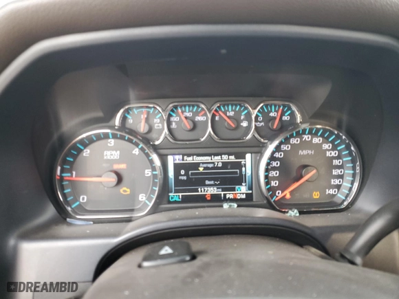 2015 Chevrolet Silverado 1500 LTZ with VIN 3GCUKSEC2FG350230, listed as a Copart auction lot 42258115 with 117,353 mi miles and Salvage Title. Bid and sale history available at carsss.com. Image 9.