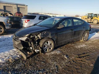 2019 Hyundai Elantra SEL with VIN 5NPD84LF7KH458254, listed as a Copart auction lot 46421135 with 132,266 mi miles and Salvage Title. Bid and sale history available at carsss.com. Image 1.