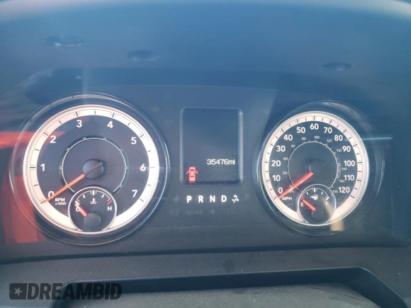2023 Ram 1500 Tradesman with VIN 3C6RR7KG7PG555086, listed as a Copart auction lot 79924014 with 35,476 mi miles and Salvage title. Bid and sale history available at DreamBid. Image 9.