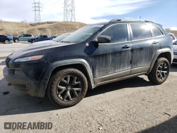 2016 Jeep Cherokee Trailhawk with VIN 1C4PJMBSXGW131199, listed as a Copart auction lot 49292505 with 97,359 mi miles and Salvage Title. Bid and sale history available at DreamBid. Image 1.