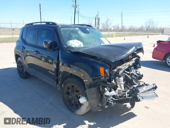 2020 Jeep Renegade Latitude with VIN ZACNJABB9LPL42260, listed as a IAAI auction lot 41732375 with 57,485 mi miles and . Bid and sale history available at DreamBid. Image 1.