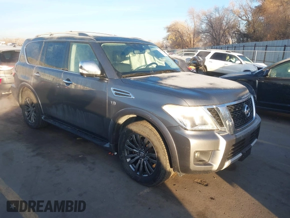 2018 Nissan Armada Platinum with VIN JN8AY2NE7J9733788, listed as a IAAI auction lot 40977705 with 62,901 mi miles. Bid and sale history available at carsss.com. Image 1.