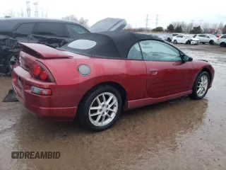 2001 Mitsubishi Eclipse GT with VIN 4A3AE55H31E002215, listed as a Copart auction lot 43162935 with 168,713 mi miles and Salvage Title. Bid and sale history available at DreamBid. Image 3.