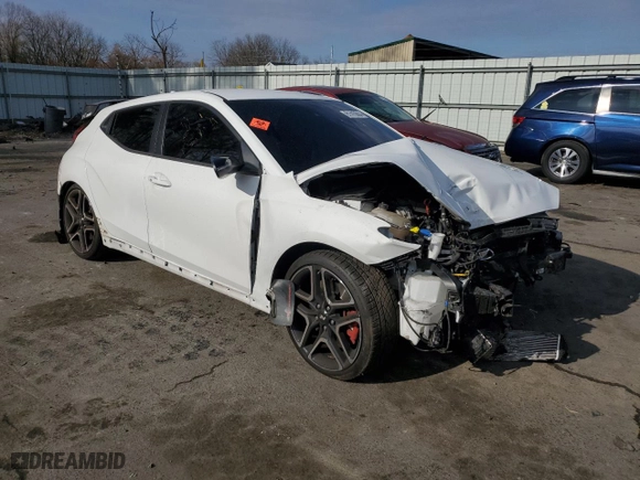 2021 Hyundai Veloster N with VIN KMHT36AH1MU010137, listed as a Copart auction lot 81410684 with 35,408 mi miles and Salvage Title. Bid and sale history available at carsss.com. Image 4.