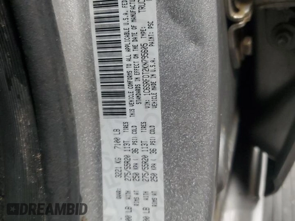 2019 Ram 1500 Laramie with VIN 1C6SRFDT2KN795605, listed as a Copart auction lot 88494875 with 156,046 mi miles and Salvage Title. Bid and sale history available at carsss.com. Image 14.