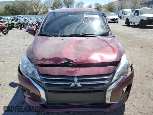 2021 Mitsubishi Mirage ES с VIN ML32AUHJ7MH007810, выставлен на аукционе Copart как лот 55728945 с пробегом 67 248 миль миль и Списание • Salvage title. История ставок и продаж доступна на DreamBid. Изображение 5.