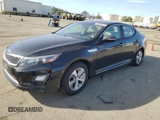 2014 Kia Optima Hybrid LX with VIN KNAGM4AD2E5075138, listed as a Copart auction lot 46283515 with 115,291 mi miles and Salvage Title. Bid and sale history available at carsss.com. Image 1.