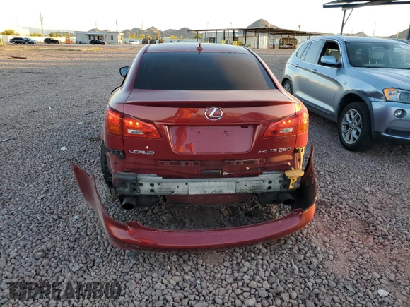2008 Lexus IS 250 with VIN JTHCK262X82027460, listed as a Copart auction lot 54440545 with 184,189 mi miles and Salvage title. Bid and sale history available at DreamBid. Image 6.