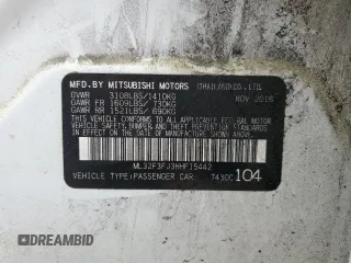 2017 Mitsubishi Mirage ES z VIN ML32F3FJ3HHF15442, wystawiony jako Copart lot #57991915 z przebiegiem 180 638 mil mil oraz Tytuł czysty. Historia ofert i sprzedaży dostępna na DreamBid. Obrazek 12.