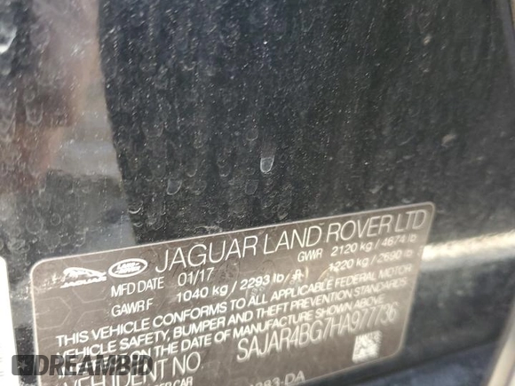 2017 Jaguar XE 25t z VIN SAJAR4BG7HA977736, wystawiony jako Copart lot #48751375 z przebiegiem 121 674 mil mil oraz Szkoda całkowita • Salvage title. Historia ofert i sprzedaży dostępna na DreamBid. Obrazek 13.