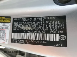 2004 Toyota Camry LE with VIN 4T1BE32K24U843332, listed as a Copart auction lot 55627485 with Not Provided miles and Clean Title. Bid and sale history available at carsss.com. Image 12.