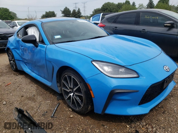 2022 Toyota GR86 with VIN JF1ZNBC10N8752398, listed as a Copart auction lot 57057444 with 32,502 mi miles and Salvage Title. Bid and sale history available at carsss.com. Image 4.