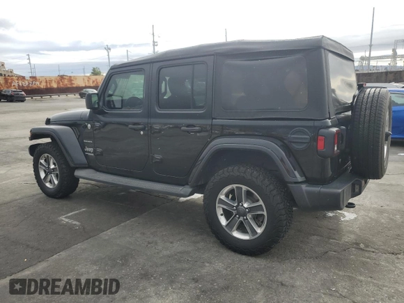 2018 Jeep Wrangler Unlimited Sahara z VIN 1C4HJXEN0JW331477, wystawiony jako Copart lot #49520785 z przebiegiem 98 413 mil mil oraz Szkoda całkowita • Salvage title. Historia ofert i sprzedaży dostępna na DreamBid. Obrazek 2.