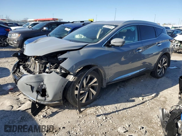 2022 Nissan Murano SL with VIN 5N1AZ2CJ7NC110314, listed as a Copart auction lot 81349514 with 35,069 mi miles and Salvage Title. Bid and sale history available at carsss.com. Image 1.