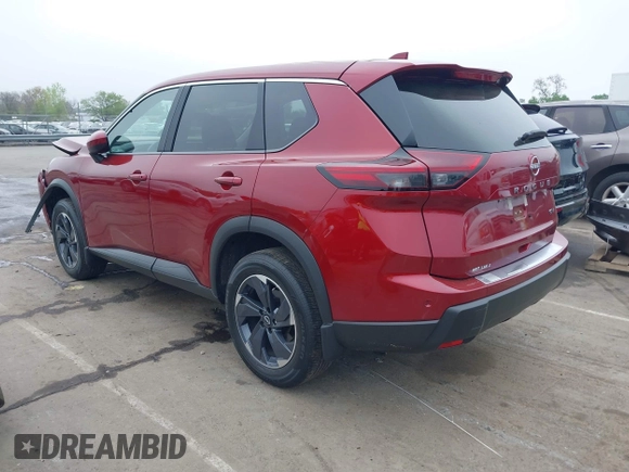 2024 Nissan Rogue SV with VIN 5N1BT3BA2RC737683, listed as a IAAI auction lot 41940410 with 5,751 mi miles and . Bid and sale history available at carsss.com. Image 3.