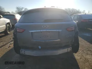 2014 Infiniti QX70 with VIN JN8CS1MU0EM452061, listed as a Copart auction lot 41790215 with 122,408 mi miles and Salvage Title. Bid and sale history available at DreamBid. Image 6.