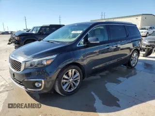 2016 Kia Sedona SX-L with VIN KNDME5C13G6176231, listed as a Copart auction lot 73390174 with 0 mi miles and Salvage Title. Bid and sale history available at carsss.com. Image 1.