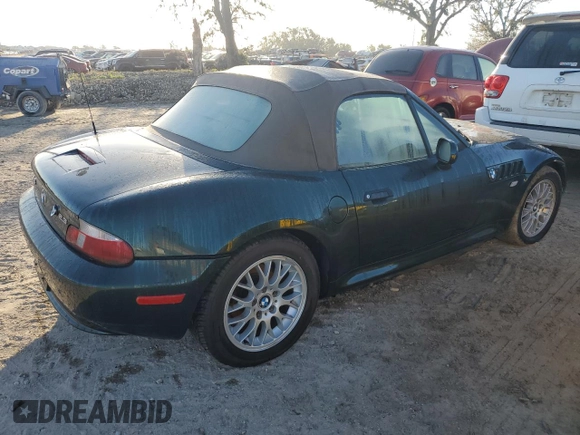 2000 BMW Z3 2.5L with VIN 4USCH9342YLG03581, listed as a Copart auction lot 75429884 with 122,439 mi miles and Salvage Title. Bid and sale history available at carsss.com. Image 3.