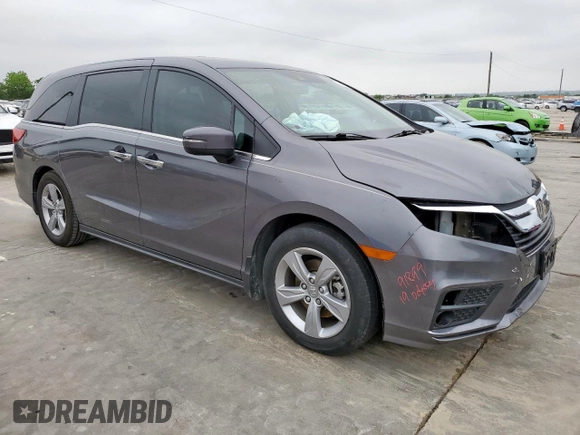 2019 Honda Odyssey EX-L with VIN 5FNRL6H74KB069409, listed as a Copart auction lot 55493135 with 38,451 mi miles and Salvage Title. Bid and sale history available at carsss.com. Image 4.