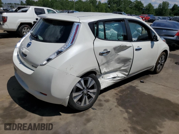 2015 Nissan LEAF SV with VIN 1N4AZ0CP0FC315123, listed as a Copart auction lot 61281063 with 47,962 mi miles. Bid and sale history available at carsss.com. Image 3.