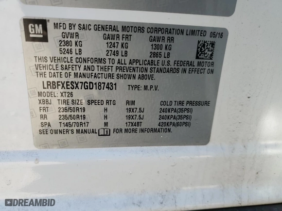 2016 Buick Envision Premium I with VIN LRBFXESX7GD187431, listed as a Copart auction lot 43828255 with 113,396 mi miles and Salvage Title. Bid and sale history available at carsss.com. Image 13.